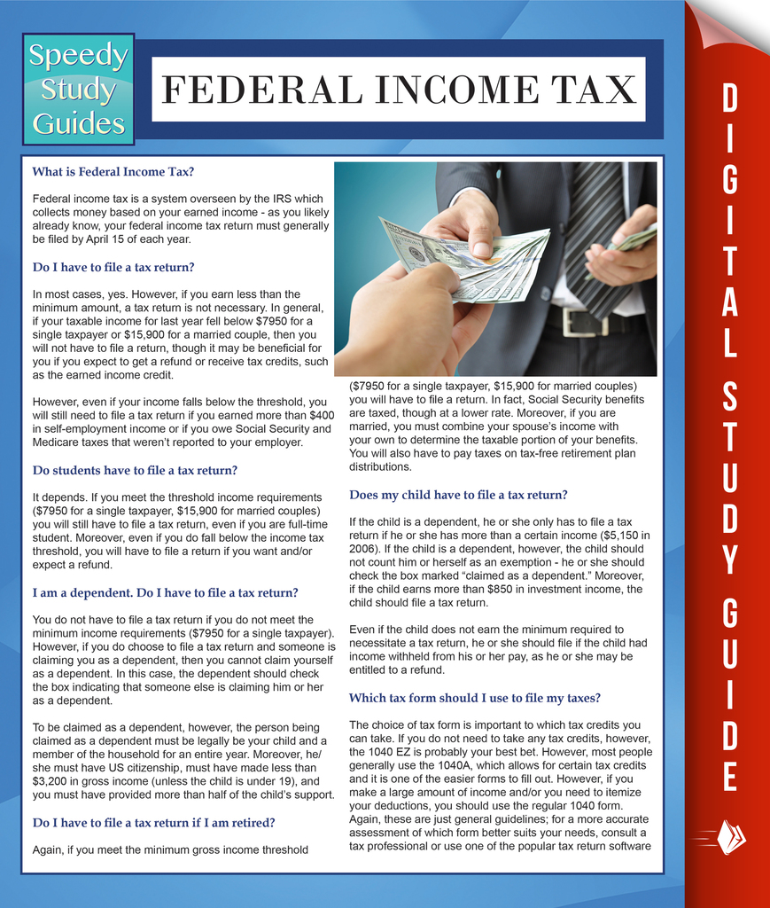 Read Federal Tax (Speedy Study Guides) Online by Speedy