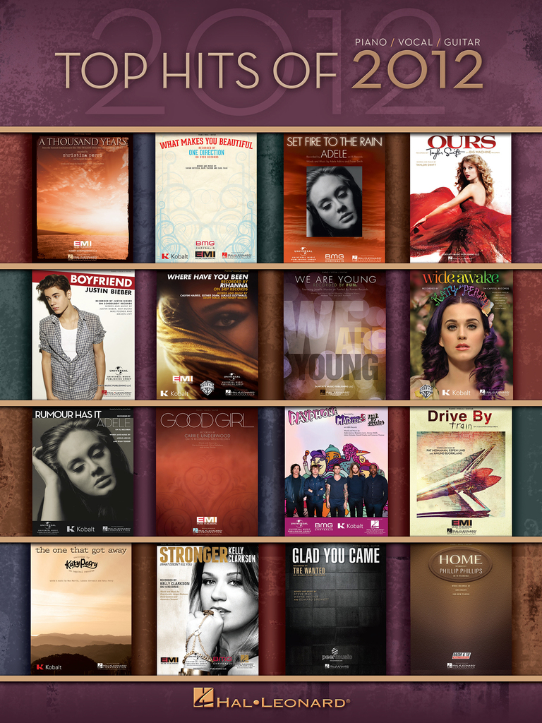 Top Hits of 2012 Sheet Music Read Online