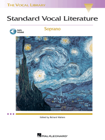 Standard Vocal Literature - An Introduction to Repertoire: Soprano