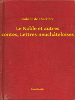 Le Noble et autres contes, Lettres neuchâteloises