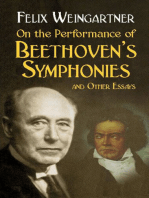 On the Performance of Beethoven's Symphonies and Other Essays