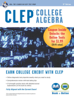 CLEP® College Algebra Book + Online
