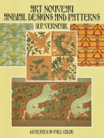 Art Nouveau Animal Designs and Patterns: 60 Plates in Full Color