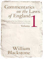 Commentaries on the Laws of England, Volume 1