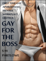 Gay for the Boss (First Time Gay MMM Menage Billionaire Workplace Erotica)