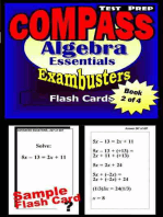 COMPASS Test Prep Algebra Review--Exambusters Flash Cards--Workbook 2 of 4
