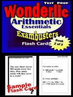 Wonderlic Test Prep Arithmetic Review--Exambusters Flash Cards--Workbook 2 of 3: Wonderlic Exam Study Guide
