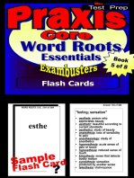 PRAXIS Core Test Prep Word Roots Review--Exambusters Flash Cards--Workbook 5 of 8: PRAXIS Exam Study Guide