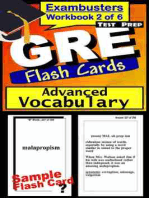 GRE Test Prep Advanced Vocabulary 2 Review--Exambusters Flash Cards--Workbook 2 of 6: GRE Exam Study Guide