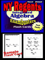 NY Regents Integrated Algebra Test Prep Review--Exambusters Flashcards: New York Regents Exam Study Guide