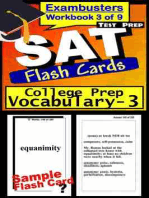 SAT Test Prep College Prep Vocabulary 3 Review--Exambusters Flash Cards--Workbook 3 of 9