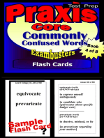 PRAXIS Core Test Prep Commonly Confused Words Review--Exambusters Flash Cards--Workbook 4 of 8: PRAXIS Exam Study Guide