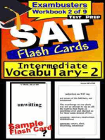 SAT Test Prep Intermediate Vocabulary 2 Review--Exambusters Flash Cards--Workbook 2 of 9