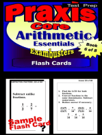 PRAXIS Core Test Prep Arithmetic Review--Exambusters Flash Cards--Workbook 6 of 8: PRAXIS Exam Study Guide