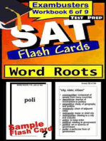 SAT Test Prep Word Roots Review--Exambusters Flash Cards--Workbook 6 of 9