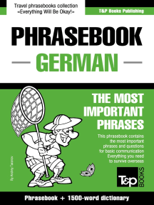 Phrasebook German: The Most Important Phrases - Phrasebook + 1500-Word Dictionary