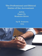 The Professional and Ethical Duties of the Accountant. ACCA. Paper P2. Students notes.: ACCA studies, #2