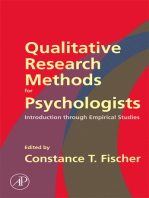 Qualitative Research Methods for Psychologists: Introduction through Empirical Studies