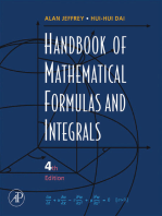 Handbook of Mathematical Formulas and Integrals