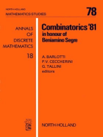 Combinatorics '81: In Honour of Beniamino Segre