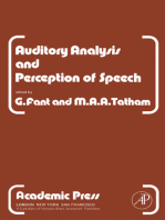 Auditory Analysis and Perception of Speech