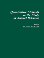 Quantitative Methods in The Study of Animal behavior