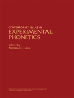 Contemporary Issues in Experimental Phonetics