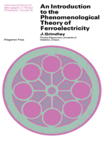An Introduction to the Phenomenological Theory of Ferroelectricity: International Series of Monographs In: Natural Philosophy
