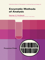 Enzymatic Methods of Analysis: International Series of Monographs in Analytical Chemistry