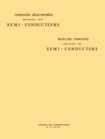 Selected Constants Relative to Semi-Conductors: Tables of Constants and Numerical Data Affiliated to The International Union of Pure and Applied Chemistry