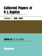 Collected Papers of P.L. Kapitza: U.S.S.R. Academy of Sciences, F.R.S., Volume 1
