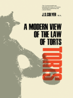 A Modern View of the Law of Torts: The Commonwealth and International Library: Pergamon Modern Legal Outlines Division