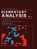 Elementary Analysis: The Commonwealth and International Library: Mathematics Division, Volume 2