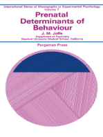 Prenatal Determinants of Behaviour: International Series of Monographs in Experimental Psychology