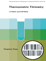 Thermometric Titrimetry: International Series of Monographs in Analytical Chemistry