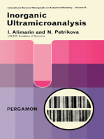 Inorganic Ultramicroanalysis: International Series of Monographs on Analytical Chemistry
