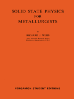 Solid State Physics for Metallurgists: International Series of Monographs on Metal Physics and Physical Metallurgy