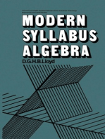 Modern Syllabus Algebra