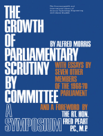 The Growth of Parliamentary Scrutiny by Committee: A Symposium