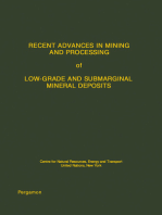 Recent Advances in Mining and Processing of Low-Grade and Submarginal Mineral Deposits: Centre for Natural Resources, Energy and Transport, United Nations, New York