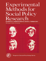 Experimental Methods for Social Policy Research: Pergamon International Library of Science, Technology, Engineering and Social Studies