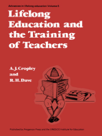 Lifelong Education and the Training of Teachers: Developing a Curriculum for Teacher Education on the Basis of the Principles of Lifelong Education