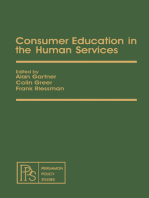 Consumer Education in the Human Services: Pergamon Policy Studies