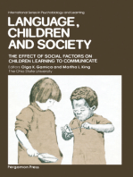 Language, Children and Society: The Effect of Social Factors on Children Learning to Communicate