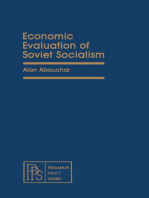 Economic Evaluation of Soviet Socialism: Pergamon Policy Studies
