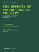 The Effects of Psychological Therapy: International Series in Experimental Psychology