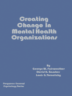 Creating Change in Mental Health Organizations: Pergamon General Psychology Series