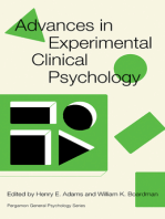 Advances in Experimental Clinical Psychology: Pergamon General Psychology Series