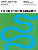 The Role of Water in Agriculture: Based on Papers and Discussions at a Symposium Held at the Welsh Plant Breeding Station Near Aberystwyth on March 19th, 1969