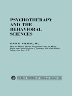 Psychotherapy and the Behavioral Sciences: Contributions of the Biological, Psychological, Social and Philosophic Fields to Psychotherapeutic Theory and Process